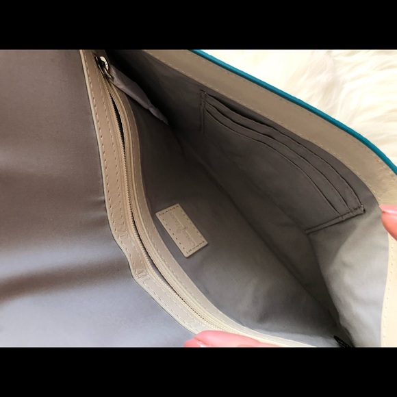 Cole Haan Neon Snakeskin Envelope Clutch - Picture 6 of 8